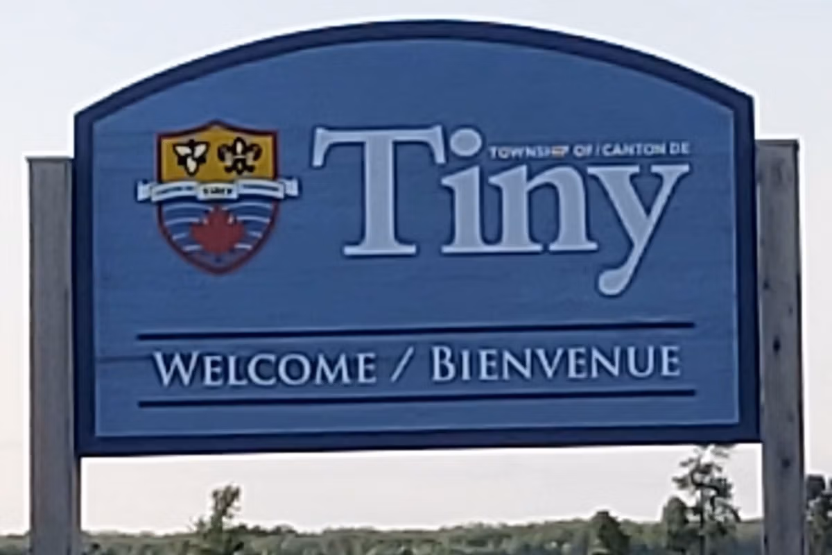 Tiny Township Welcome Sign